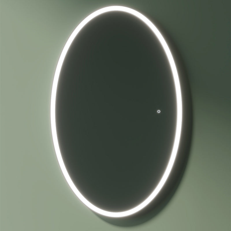 Oval Lighted Mirror for Indoor