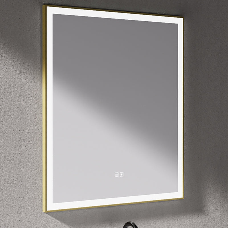 Aluminum frame square smart bathroom mirror