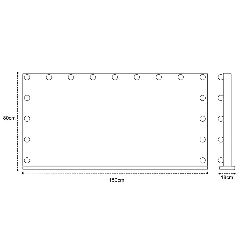 Frameless Full Length Mirror /Wall Mounted Lighted Floor Mirror