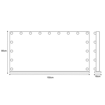 Frameless Full Length Mirror /Wall Mounted Lighted Floor Mirror