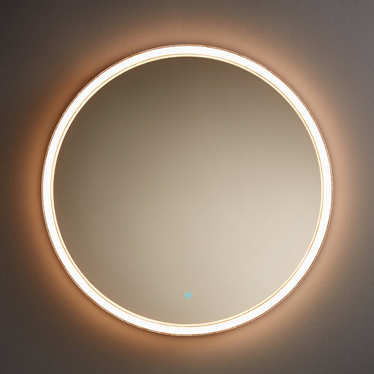 Acrylic Frame Smart Round Mirror for Bathroom