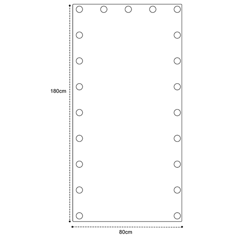 Frameless Full Length Mirror /Wall Mounted Lighted Floor Mirror